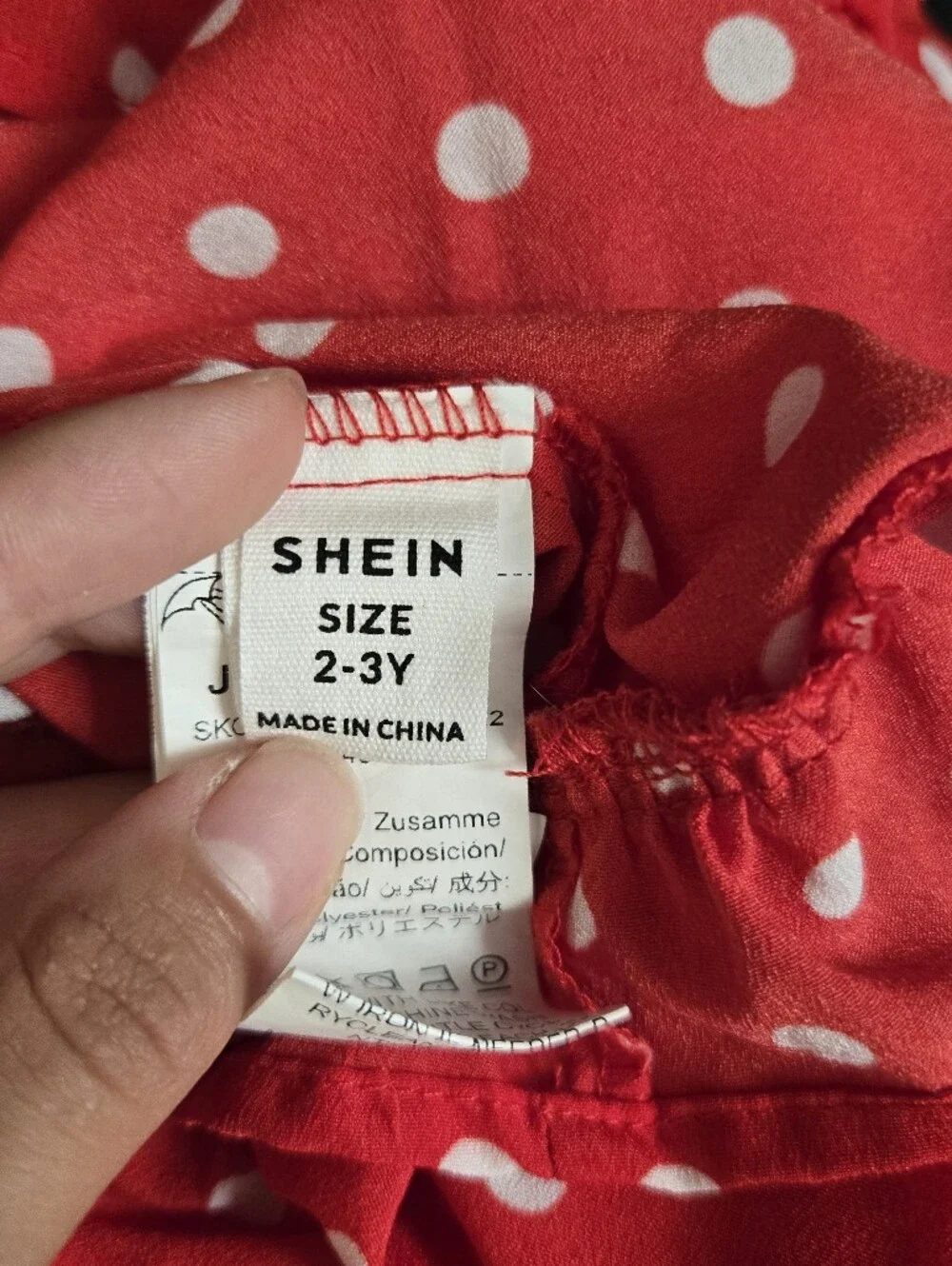 Shein Red & White Polka Dot Dress